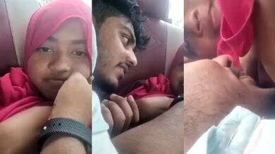 Cute Hijabi Muslim girl’s Boobs Sucked the Car HD Video