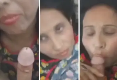 The boy made Najma Aunty suck his penis HD Video