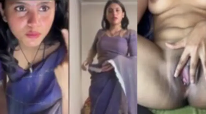 Cute Fit Young Girl Naked in Saree Viral Video