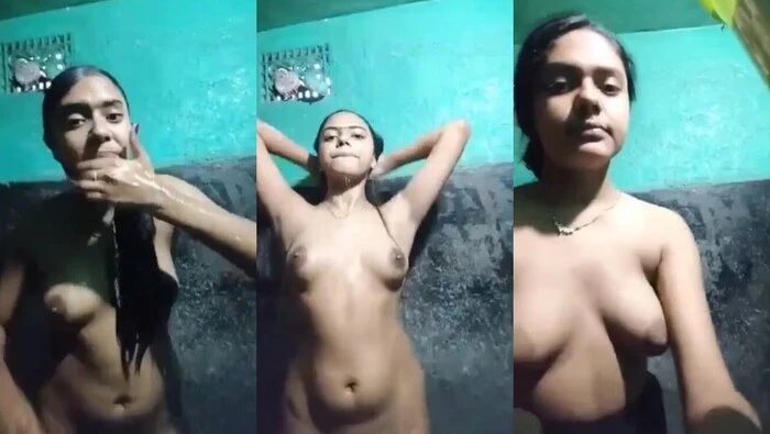 Hot Bengali Village Girl Taking Bath In Bathroom Video Watch